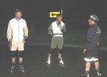 Chris, Steve, Mitchell in West Sacramento on the January 6, 2003 Monday Night Skate.