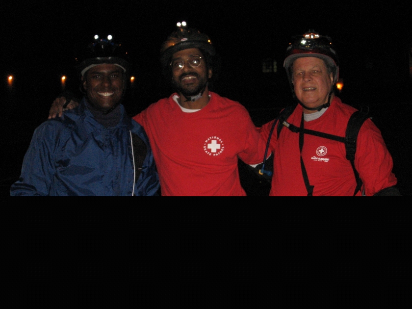 Stuart, Brian, and Bernie pose at 3rd and S before the February 20, 2006 Monday Night Skate. Photo by Bryan.