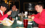 Steve, Mitchell, Gordon, and Kevin after the March 11, 2002 Monday Night 
    Skate.