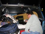Mitchell works on one of his projects just before the March 25, 2002 Monday Night 
    Skate.