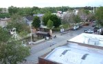 Front Street in Old Sacramento from a parking lot roof on the April 28, 2003 Monday Night Skate.