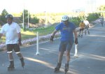  Mitchell, Gordon, Guy, Will, and Brian skate the American River Parkway on the June 7, 2004 Monday Night Skate.