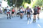 Skaters and bike riders come East on S Street on the June 17, 2002 Monday Night Skate.