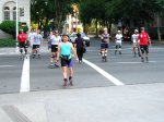 Steve, Jason, John, Rachel, Cindy, Gerald, Dick, Dean, Bryan, and Craig cross N Street on the August 18, 2003 Monday Night Skate.