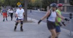 Skaters Leaving 3rd and S on September 10, 2001 Monday Night Skate.