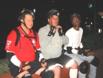 Bernie, Mitchell, Brian pose near T Street & Alhambra Boulevard on the November 8, 2004 Monday Night Skate. Photo by Steve.