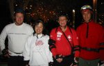Skaters - John,  Yvonne, Bernie, Steve on the December 10, 2001, Monday Night Skate.  Photo by Mitchell.