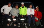 John, Mitchell, Gordon, Yvonne, Steve at the beginning of the December 10, 2001 Monday Night Skate.