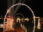 Hoops of lights to skate through on S Street near 53rd Street on the December 15, 2003 Monday Night Skate.