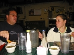 Mitchell and Jody relaxe at Vallejo's after the October 18, 2004 Monday Night Skate.