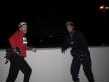 brian and John at top of Sac State Parking Lot on the November 27, 2000, Monday Night Skate.