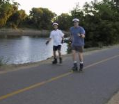Rusty & Dave Skating on the American River Parkway - May 29,2000 Monday Night Skate.